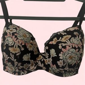 Victoria's Secret Black Floral Bra